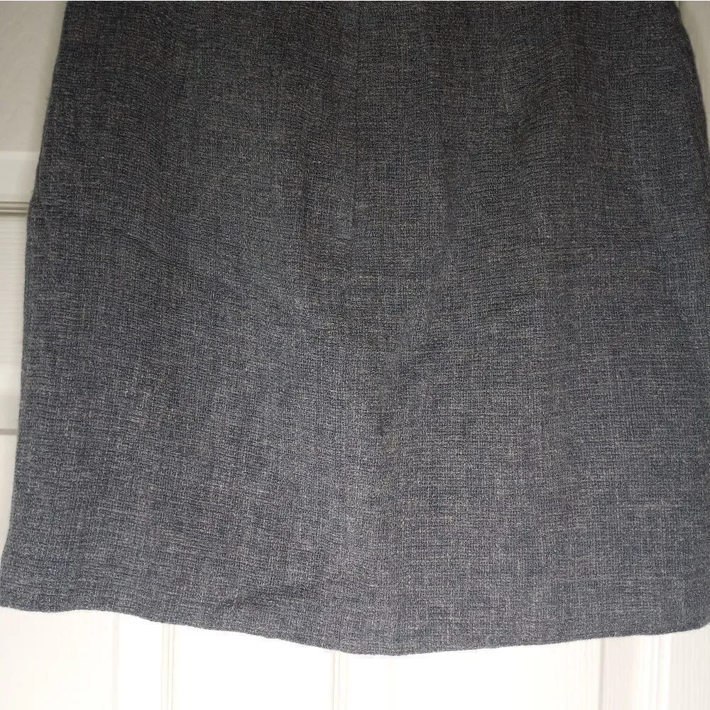 The Limited 6 Gray Linen Wool Blend Knee Length Lined Women's Skirt